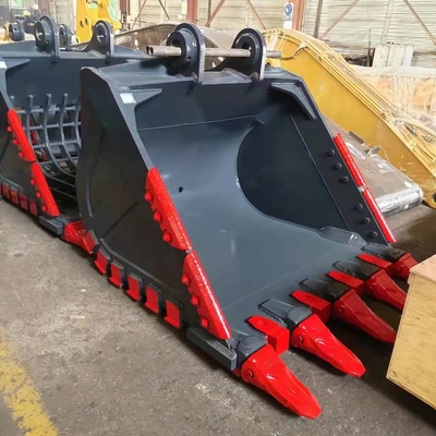 Вместимость тяжеловесной экскаваторной ведра Q355B Hardox550 800-1200mm 0,25-4,3cbm Вольфрамовые зубы
